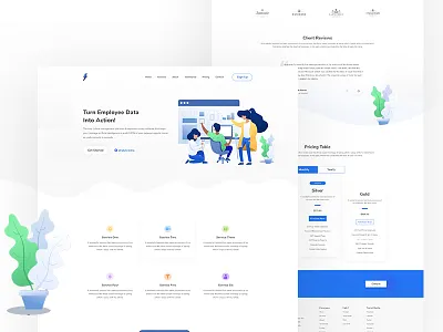 Saas Business Landing Page agency branding dashboard design illustration landing landing page page saas saas landing page typography ui ux vector web website