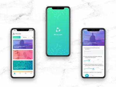 Reciclado animation app colors environment illustration interaction iphonex nature ui uidesign ux