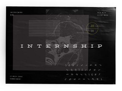 Be our intern! chicago design poster soulsight type typography