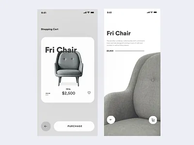 Furniture Shop furniture minimal typography ui