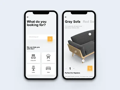 Furniture App app furniture furniture design ikea ios iphone kit sofa ui user experience user interface ux