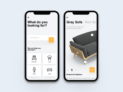 Furniture App app furniture furniture design ikea ios iphone kit sofa ui user experience user interface ux