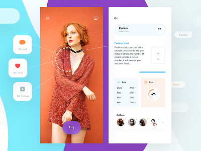 Face Three app clean color design face radesign rdd typography ui ux