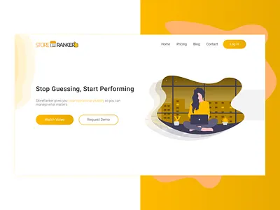 StoreRanker Web Design business hero illustration landing ui ux web