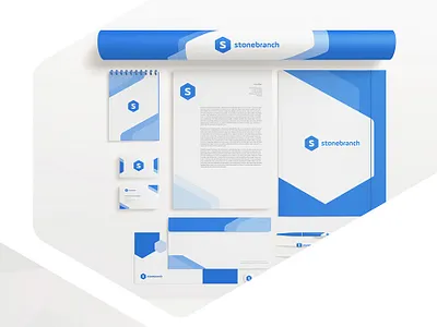 Stonebranch Branding Refresh logo stationary stationary design