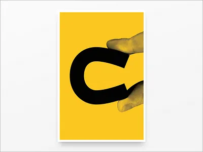 C compress crush poster typogaphy