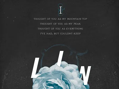 Linger On Your Pale Blue Eyes art direction design exercise poster song lyrics