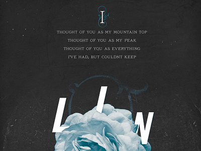 Linger On Your Pale Blue Eyes art direction design exercise poster song lyrics