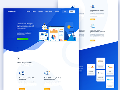 Imagekit.io || Homepage dashboard features homepage illustration image image editing interaction landing page web website