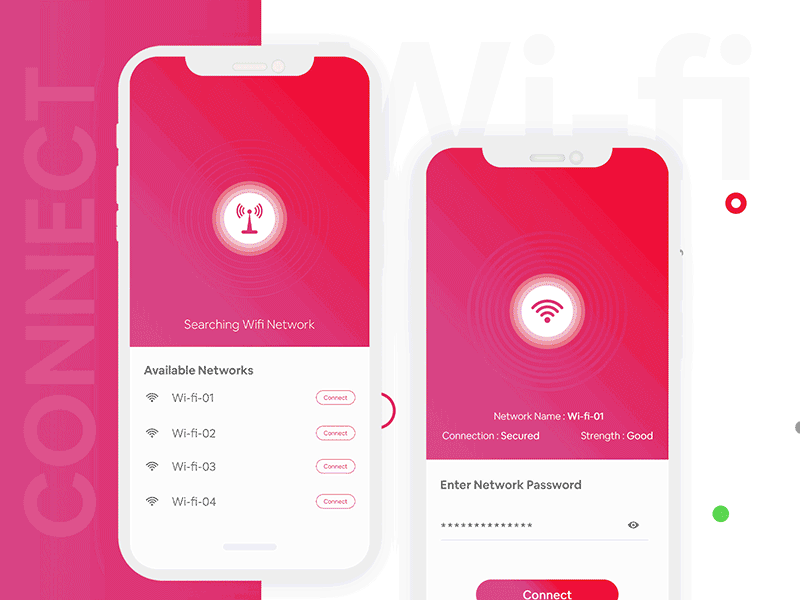 Playing with color options ;) animate application design color connect gif gif animation network popular transition ui video wifi