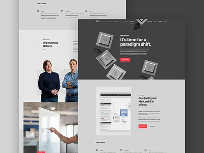 Why SiFive app design hero layout parallax type typography ui ux web