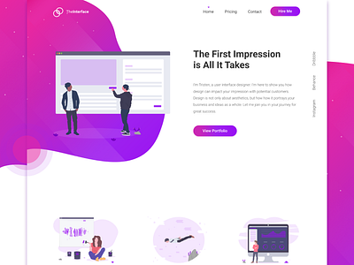 TheInterface Web Design branding design gradient illustration interface landing site ui ux vector website