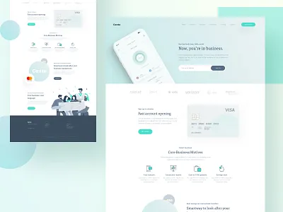 Cente Landing Page - Full Preview app design fluid gradient illustration landing page minimal team trend ui ux vector web website
