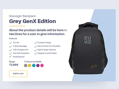 E-commerce Product Details page clean concept ecommerce interface minimal product detail page simple ui ux website