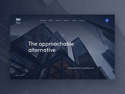 Hero image hero homepage landing page navigation property real estate ui ux