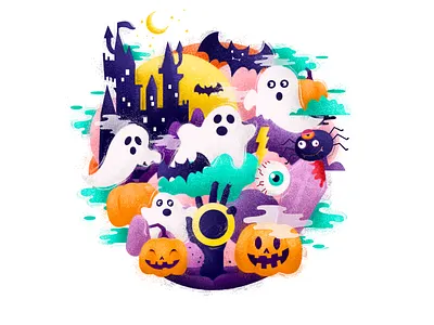 Halloween brand branding design draw graphics icons illustration vector
