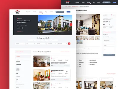 Real Estate Company Website clean homepage interface design layout minimal property real estate responsive design sketch app ui design user interface web design website