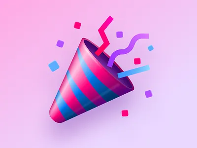 Confetti for Adobe XD – Plugin Icon adobe adobe xd app icon confetti extension horn icon logo party popper plugin sketch tool