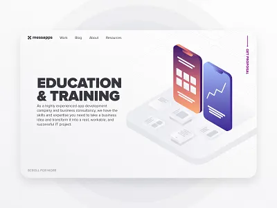 Messapps Education Page app app development design education logo messapps ui ux web
