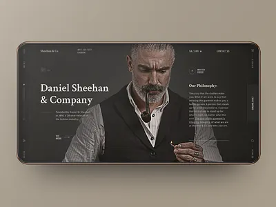 Daniel Sheehan & Company black dark design fashion grid luxury site ui ux web design web site