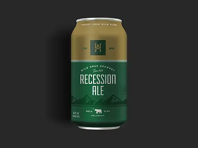 Recession Ale Shot beer cans branding brewery craft beer illustration label logos packaging
