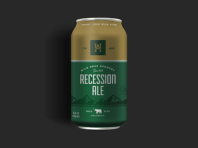 Recession Ale Shot beer cans branding brewery craft beer illustration label logos packaging
