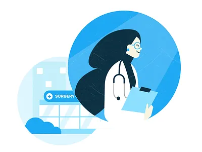 Surgery Center doctor health hospital illustration nurse surgery vector