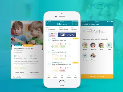 Kids Activity App angularjs app application design illustration ui ux