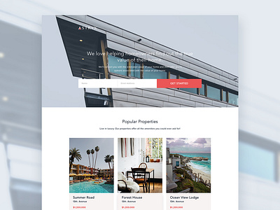 Real Estate Listings Template branding campaign logo photoshop responsive ui web deisgn