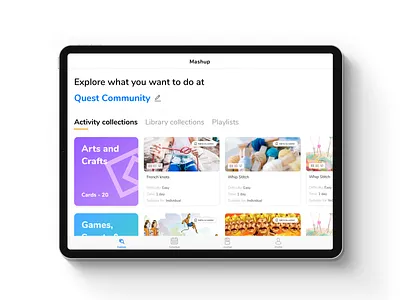 Activity Based Education : iPad App - WIP card layout design education app illustration inspiration interface ios ipad pro karti392 minimal ui ux