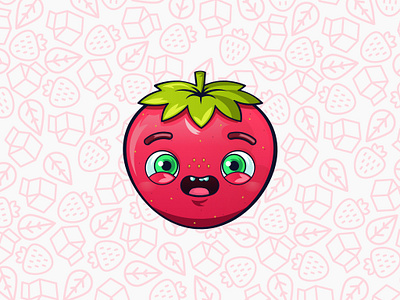 Oww Strawberry - Juice Milk art design gsus illustration illustration for children juice kids milk strawberry vectorial