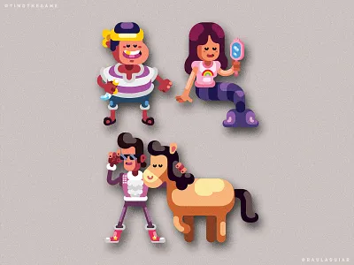 NPCs adobe illustrator character design character study game illustration timo ui vector