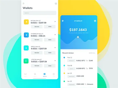Cryptocurrency trading mobile app app app design crypto currency crypto wallet ios israel mobile mobile app product design tel aviv ui ux white