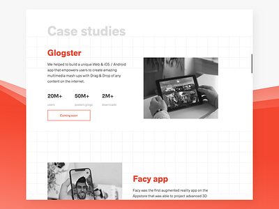 Redtag website app brand branding case study czech grid identity minimal monochrome prague red startup tech ui uiux ux web website