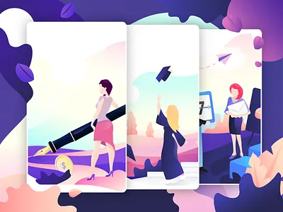 Autumn Collage 2d art autumn beauty character colours design girl gradient hat illustration leaf nature payment set sun tool vector web woman