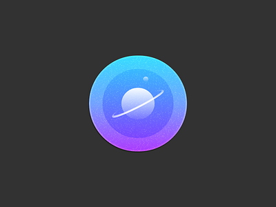 Saturn Badge badge blue gas giant icon logo planet saturn sketchapp solar system