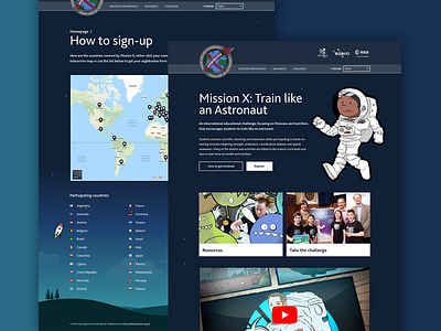Mission X Redesign gradients illustration web design