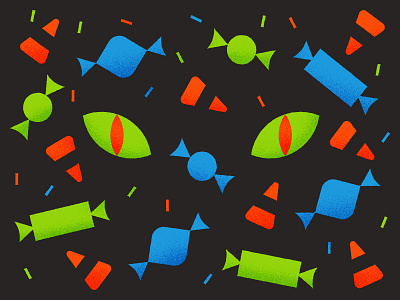 Have a Spooky Halloween eyes geometric halloween illustration spooky texture vector