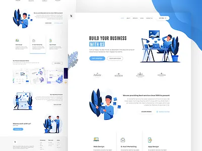 Creative Agency Landing Page agency branding dashboard design illustration landing landing page page typography ui ux vector web website