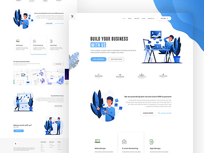 Creative Agency Landing Page agency branding dashboard design illustration landing landing page page typography ui ux vector web website