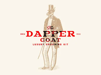 The Dapper Goat branding classic custom gentlman goat identity illustration logo old old school retro top hat typography vintage