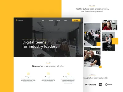 Leocode website design home leo lion logo typography ui ux www