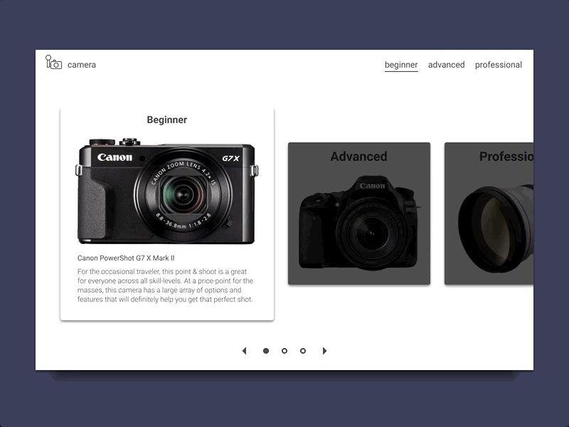 Image Slider advanced animation beginner camera canon concept dailyui design gif invisionstudio logo motion motion design nyc parallax photography professional transition uidesign webdesign
