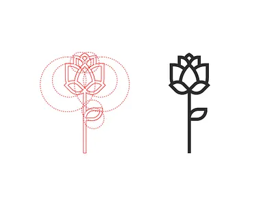 Flower logo branding design flower illustrator logo logotype sign design vector