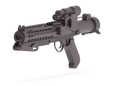 E-11 Blaster 3d 3d artist blaster blender blender3d e11 star wars stormtrooper weapon