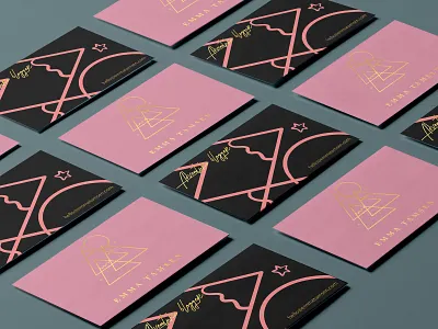 Personal Logo and Branding abstract blogger branding business card design gold icon illustration lettering letterpress letterpressed logo minimal modern packaging pink travel typography ui vector