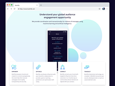 Landing Page Snippet blockchain clean crypto currency design gradient gradient icon icon landing landing page marketing ui ui ux ux web website