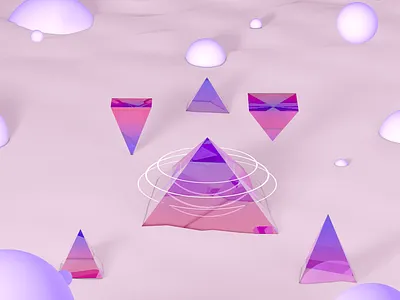 Crystal Worlds 3d c4d cinema4d illustration simple