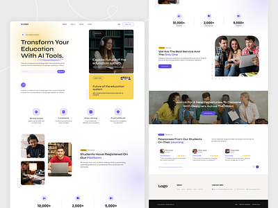 Education with AI branding design figma ui ux web app website website design