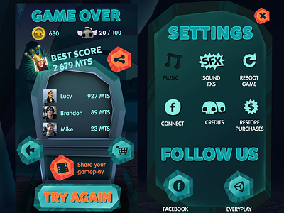 Poor Bastards Game game game app game design skulls ui ux design